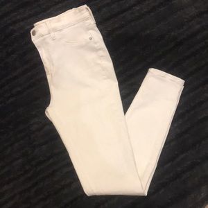 FREE PEOPLE White High Rise Skinny Jeans - Size 29